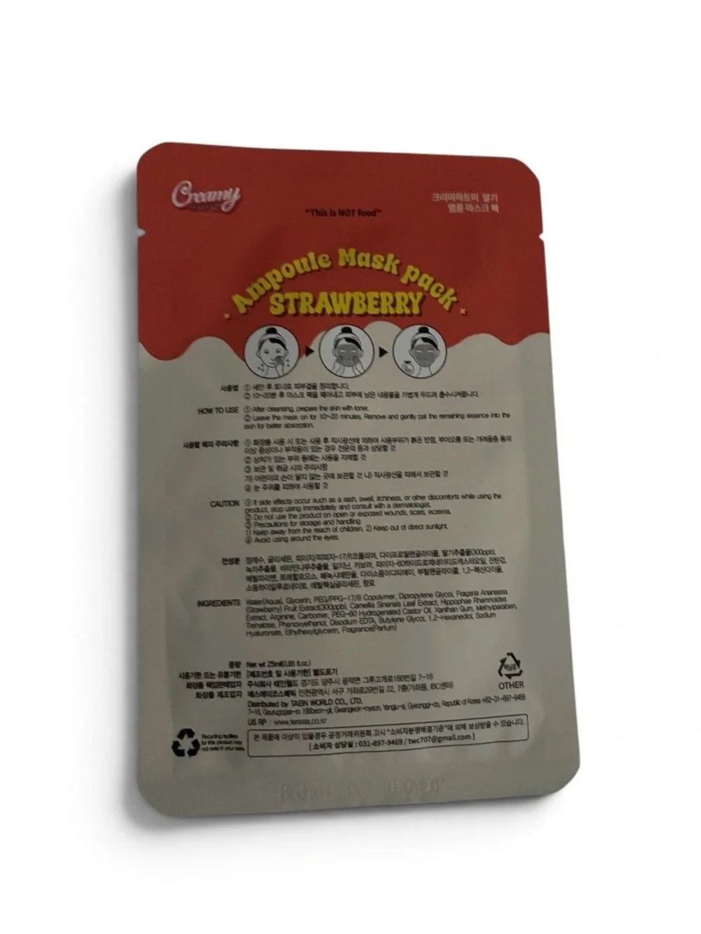 Strawberry Ampoule Mask Pack - Hydrating Sheet Mask